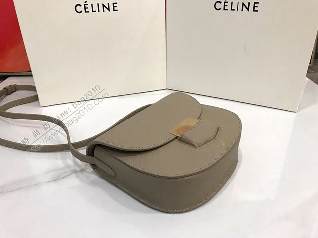 Celine女包 賽琳掌紋牛皮小號單肩斜挎包 Celine Trotteur復古馬鞍包  slyd2000